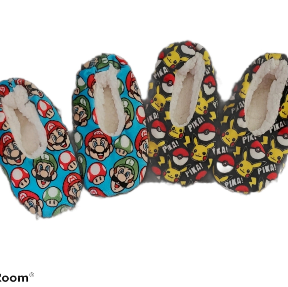 Boys Slippers Pokémon and Mario Bros.